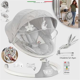 Elele Amore 2 Elektrikli Otomatik Sallanan Ana Kucağı Kademeli Gri