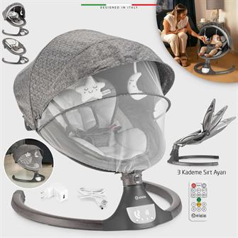 Elele Amore 2 Elektrikli Otomatik Sallanan Ana Kucağı Kademeli Antrasit