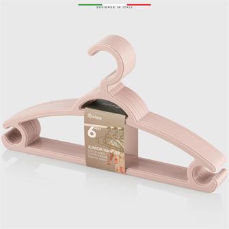 Elele Bebek Giysi Askısı Çocuk Elbise Askısı 6 Adet Pudra