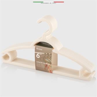 Elele Bebek Giysi Askısı Çocuk Elbise Askısı 6 Adet Krem