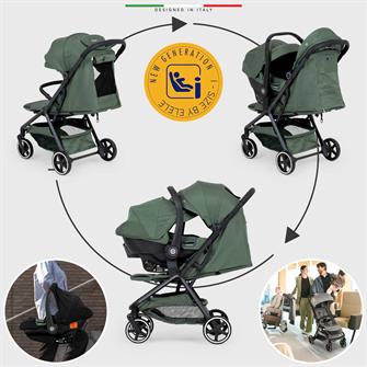 Elele Cabina Kabin Tipi Travel Sistem Bebek Arabası Yeşil