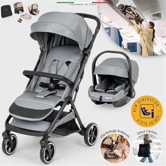 Elele Cabina Kabin Tipi Travel Sistem Bebek Arabası Gri