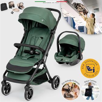 Elele Cabina Kabin Tipi Travel Sistem Bebek Arabası Yeşil