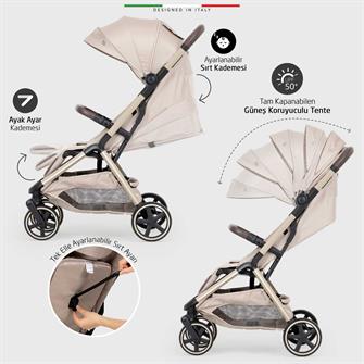 Elele Cabina Kabin Tipi Travel Sistem Bebek Arabası Bej