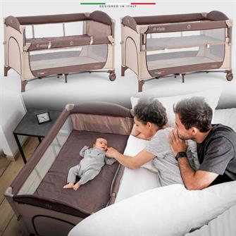 Elele Donna Anne Yanı Park Yatak Oyun Parkı XL 70x120 cm Kahverengi