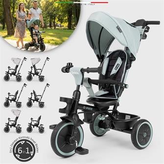 Elele Fertile 6in1 Ebeveyn Kontrollü 3 Tekerlekli Çocuk Bisikleti Çift Yönlü Yeşil