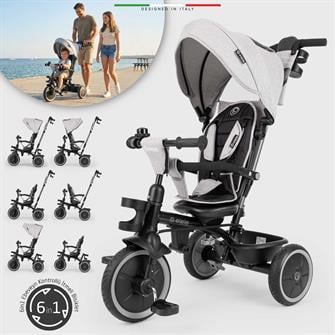 Elele Fertile 6in1 Ebeveyn Kontrollü 3 Tekerlekli Çocuk Bisikleti Çift Yönlü Gri