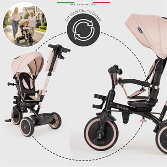 Elele Fertile 6in1 Ebeveyn Kontrollü 3 Tekerlekli Çocuk Bisikleti Çift Yönlü Kahverengi