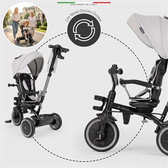 Elele Fertile 6in1 Ebeveyn Kontrollü 3 Tekerlekli Çocuk Bisikleti Çift Yönlü Gri