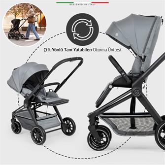 Elele Firenze Çift Yönlü Bebek Arabası Gri