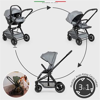 Elele Firenze Travel Sistem Bebek Arabası Gri