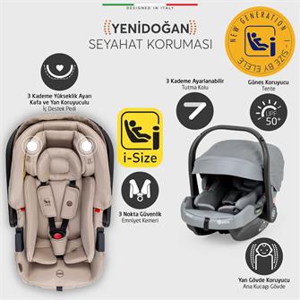 Elele Firenze Travel Sistem Bebek Arabası Gri