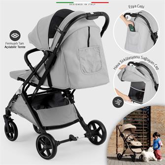 Elele Flight 2  Kabin Tipi Bebek Arabası Gri