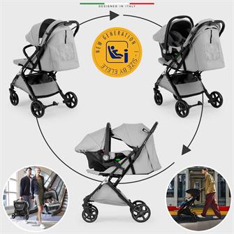 Elele Flight 2 Kabin Tipi Travel Sistem Bebek Arabası Gri