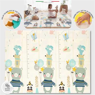 Elele Happy Bear Katlanabilir Oyun Matı Oyun Halısı 150x200x1 Cm XFD116 Happy Bear