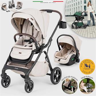 Elele Hera Travel Sistem Bebek Arabası Silver Bej