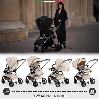 Elele Liberta Çift Yönlü Bebek Arabası Bej