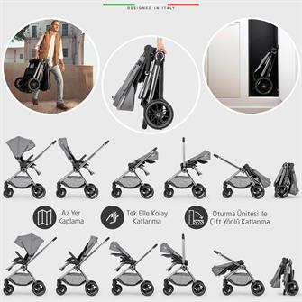 Elele Liberta Çift Yönlü Bebek Arabası Yeşil