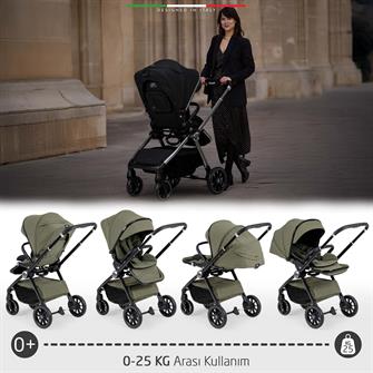 Elele Liberta Çift Yönlü Bebek Arabası Yeşil