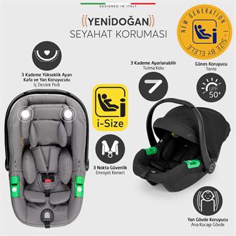 Elele Liberta Travel Sistem Bebek Arabası Siyah