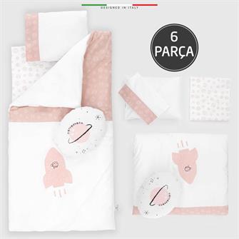 Elele Life Space 6 Parça Oyun Parkı Park Yatak Bebek Uyku Seti Pudra