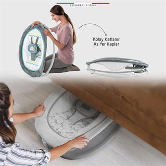 Elele Lorena Sallanan Ana Kucağı Müzikli Titreşimli Katlanabilir Kademeli Gri