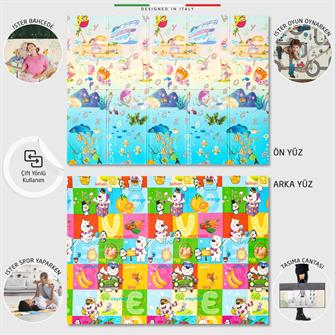 Elele Mare Katlanabilir Oyun Matı Oyun Halısı 180x200x1 Cm XFD214 Mare