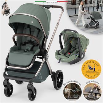Elele Milazzo Premium Travel Sistem Bebek Arabası Yeşil
