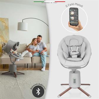 Elele Mio Elektrikli Otomatik Sallanan Ana Kucağı Kademeli Gri