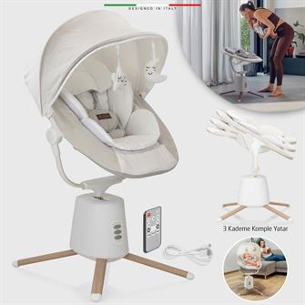 Elele Mio Elektrikli Otomatik Sallanan Ana Kucağı Kademeli Bej