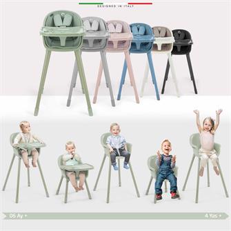Elele Misto 4in1 Bebek Mama Sandalyesi ve Mama Oturağı İç Pedli Yeşil