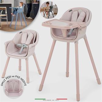 Elele Misto 4in1 Bebek Mama Sandalyesi ve Mama Oturağı İç Pedli Pudra