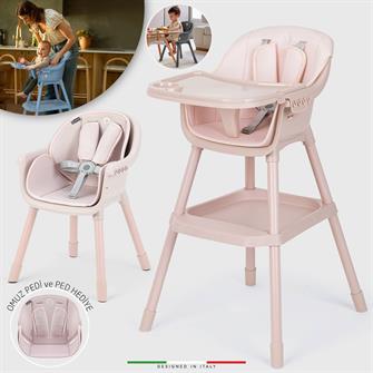Elele Misto 2 4in1 Bebek Mama Sandalyesi ve Mama Oturağı İç Pedli Pudra