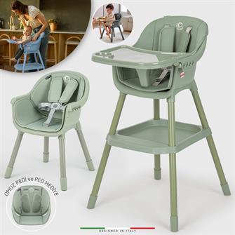 Elele Misto 2 4in1 Bebek Mama Sandalyesi ve Mama Oturağı İç Pedli Yeşil