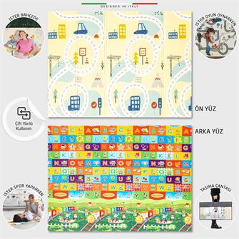 Elele Monti Road Katlanabilir Oyun Matı Oyun Halısı 180x200x1,5 Cm XFD313 Monti Road