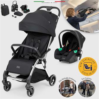 Elele Nuvola Kabin Tipi Travel Sistem Bebek Arabası Siyah