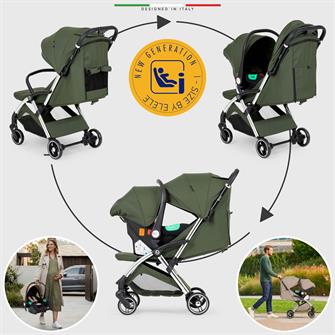 Elele Nuvola Kabin Tipi Travel Sistem Bebek Arabası Yeşil