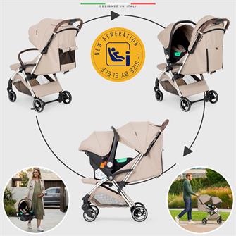 Elele Nuvola Kabin Tipi Travel Sistem Bebek Arabası Bej