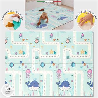 Elele Ocean Road Katlanabilir Oyun Matı Oyun Halısı 180x200x1 XFD212 Ocean Road