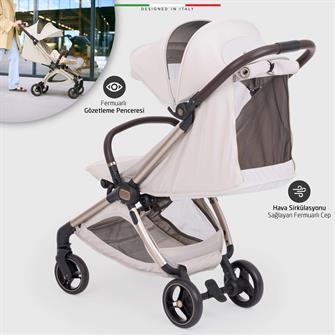 Elele Pilota Premium Kabin Tipi Bebek Arabası Bej