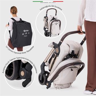 Elele Pilota Premium Kabin Tipi Bebek Arabası Gri