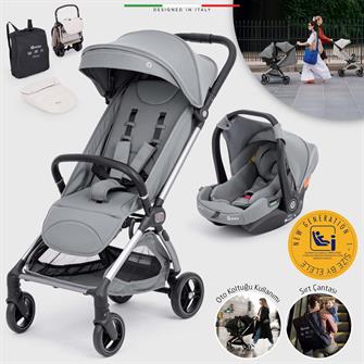 Elele Pilota Premium Kabin Tipi Travel Sistem Bebek Arabası Gri