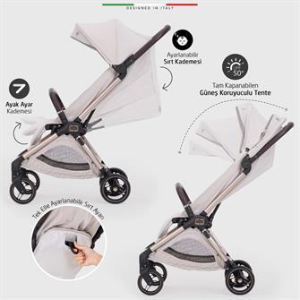 Elele Pilota Premium Kabin Tipi Travel Sistem Bebek Arabası Bej