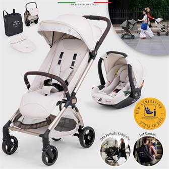 Elele Pilota Premium Kabin Tipi Travel Sistem Bebek Arabası Bej