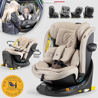 Elele RitornoFix 360° Dönen I-Size Oto Koltuğu İsoFix 40-150 CM 0-36 KG Bej