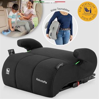 Elele RobustoFix I-Size Yükseltici Oto Koltuğu İsoFix 125-150 CM 15-36 KG Siyah