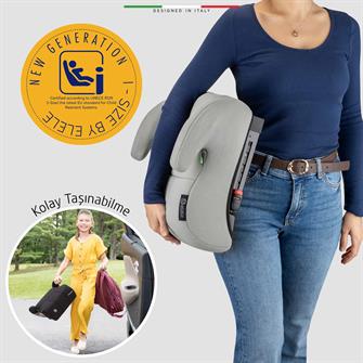 Elele RobustoFix I-Size Yükseltici Oto Koltuğu İsoFix 125-150 CM 15-36 KG Siyah