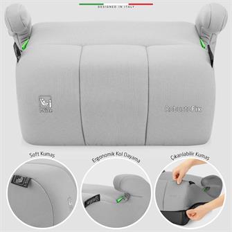 Elele RobustoFix I-Size Yükseltici Oto Koltuğu İsoFix 125-150 CM 15-36 KG Yeşil