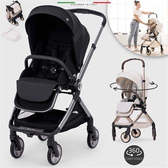 Elele Rotabile Premium Çift Yönlü Bebek Arabası Siyah