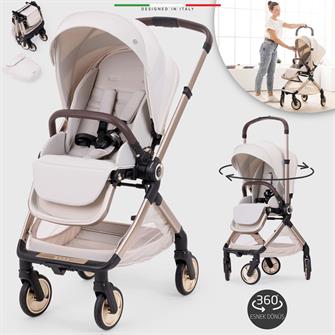 Elele Rotabile Premium Çift Yönlü Bebek Arabası Bej